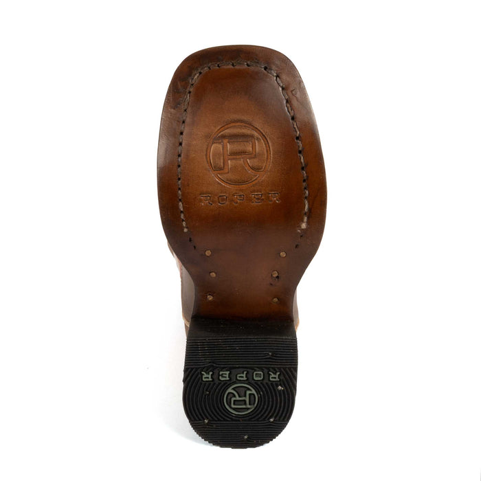 Roper Girl's Square Toe Cowgirl Daisy Brown Western Boot