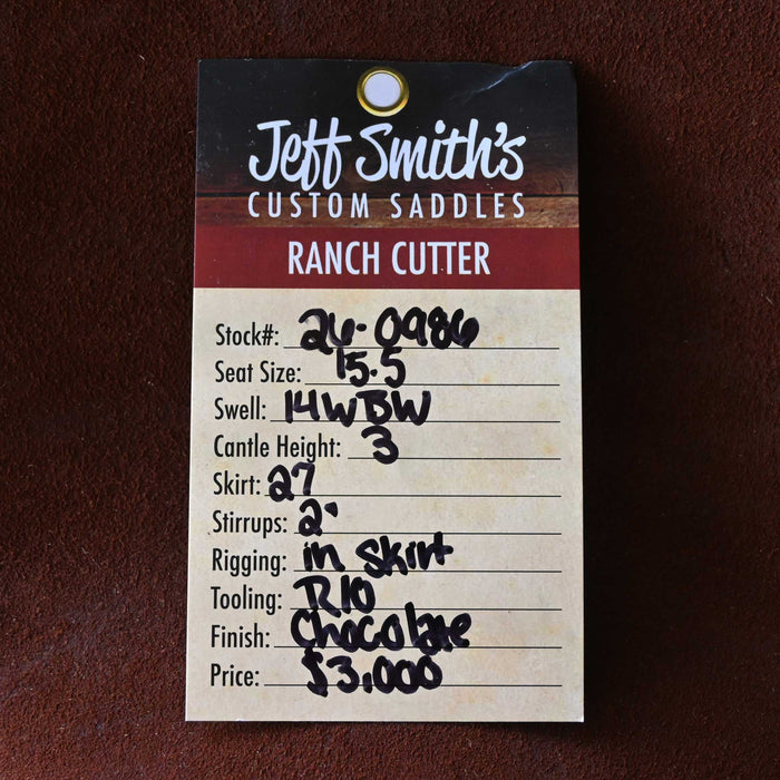 15.5" JEFF SMITH BUSTER WELCH RANCH CUTTER SADDLE