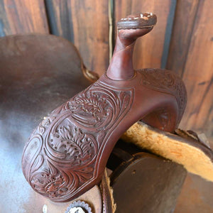 16.5" USED JEFF SMITH CUTTING SADDLE Saddles Jeff Smith   