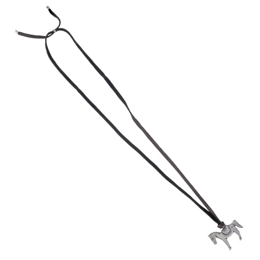 Peyote Bird Silver Horse on Leather Necklace WOMEN - Accessories - Jewelry - Necklaces Peyote Bird Designs