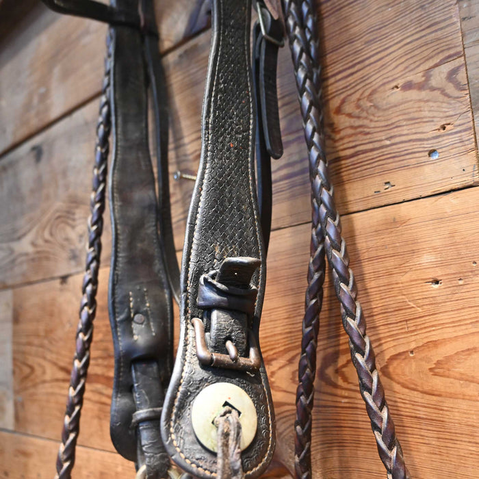 Late 1800's SC Gallup Saddlery Co. Pueblo Col. Vintage Headstall &  Rig.