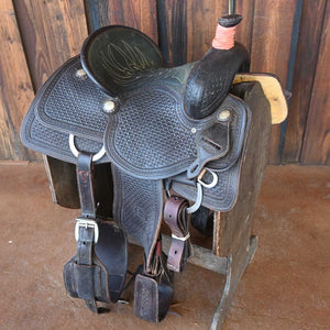 13.5" USED JEFF SMITH ROPING SADDLE Saddles Jeff Smith   