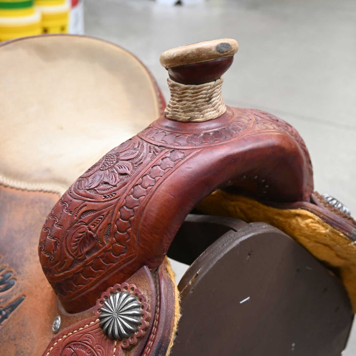13" USED TESKEY'S CALF ROPING SADDLE
