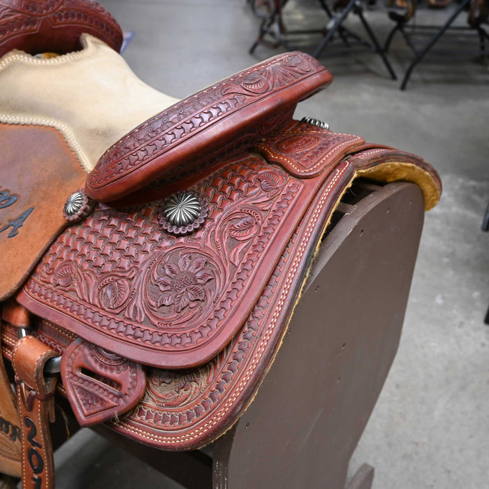 13" USED TESKEY'S CALF ROPING SADDLE