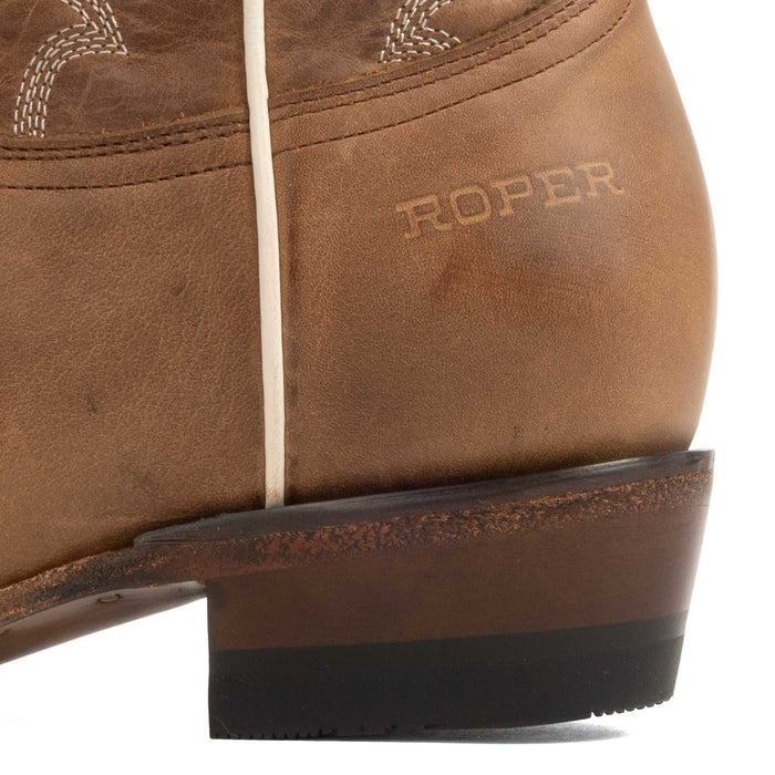 Roper Girls Cassidy Cutter Burnish Tan Leather Boot