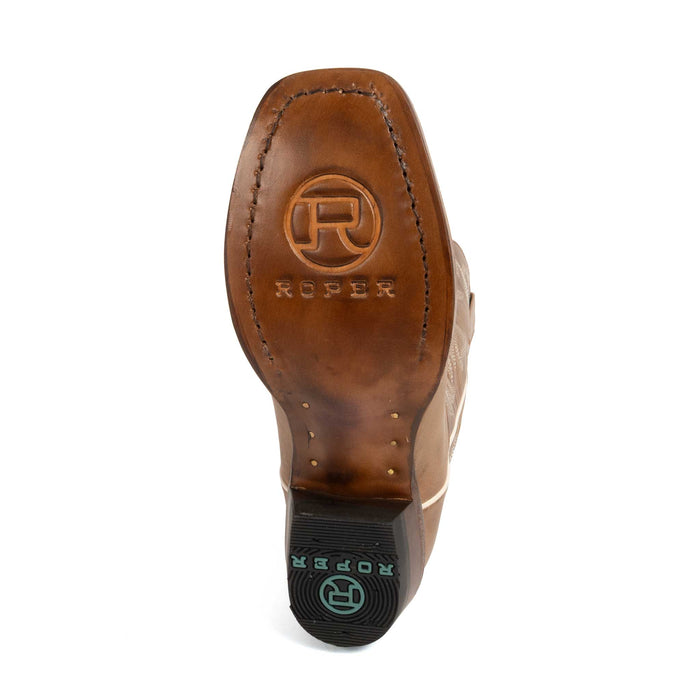 Roper Girls Cassidy Cutter Burnish Tan Leather Boot