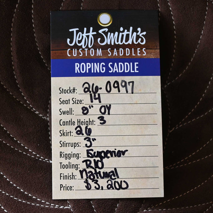 14" JEFF SMITH OLIN YOUNG TEAM ROPING SADDLE