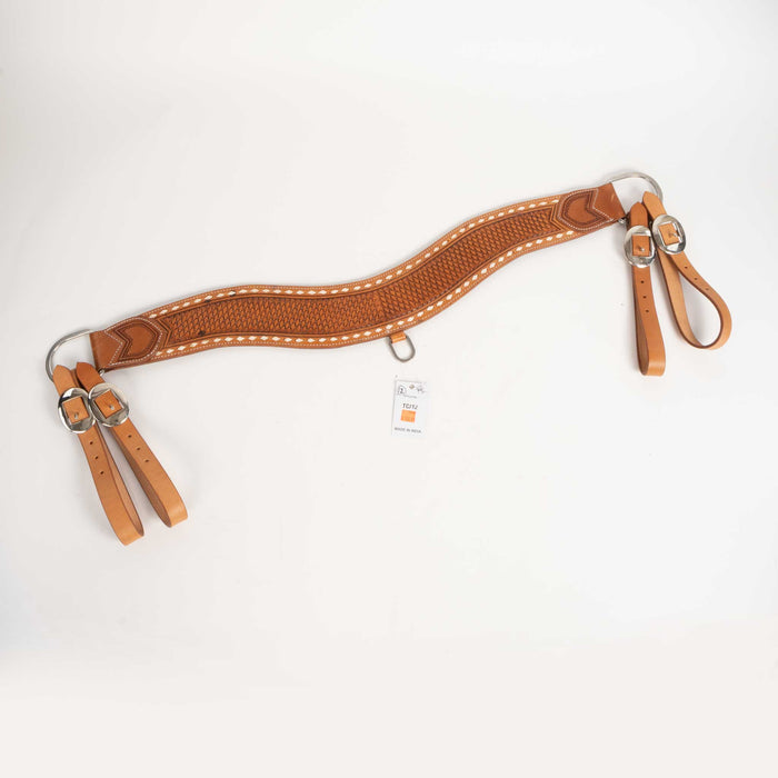 NEW Teskey's Basketweave Tooled Tripping Collar w/Buckstitch - Your Choice