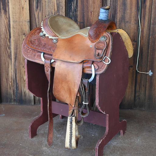 13.5" USED TESKEY'S TEAM ROPING SADDLE Saddles - Used Teskey's Saddlery