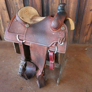 15.5" USED JEFF SMITH ROPING SADDLE Saddles Jeff Smith   