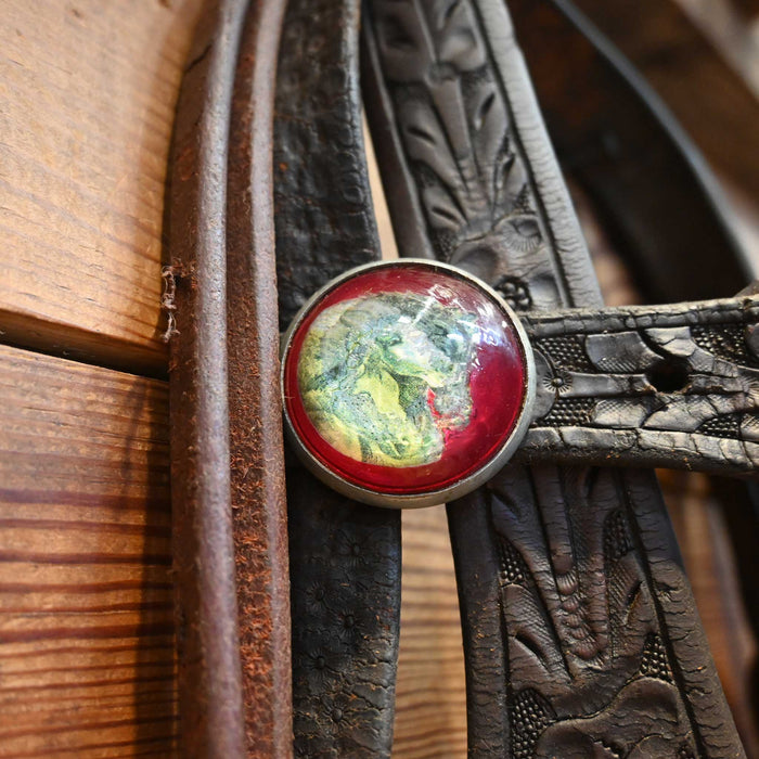 Vintage Fully Tooled with a Silver MountedCrockett Bit & Rossettes