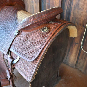 15.5" USED JEFF SMITH ROPING SADDLE Saddles Jeff Smith   