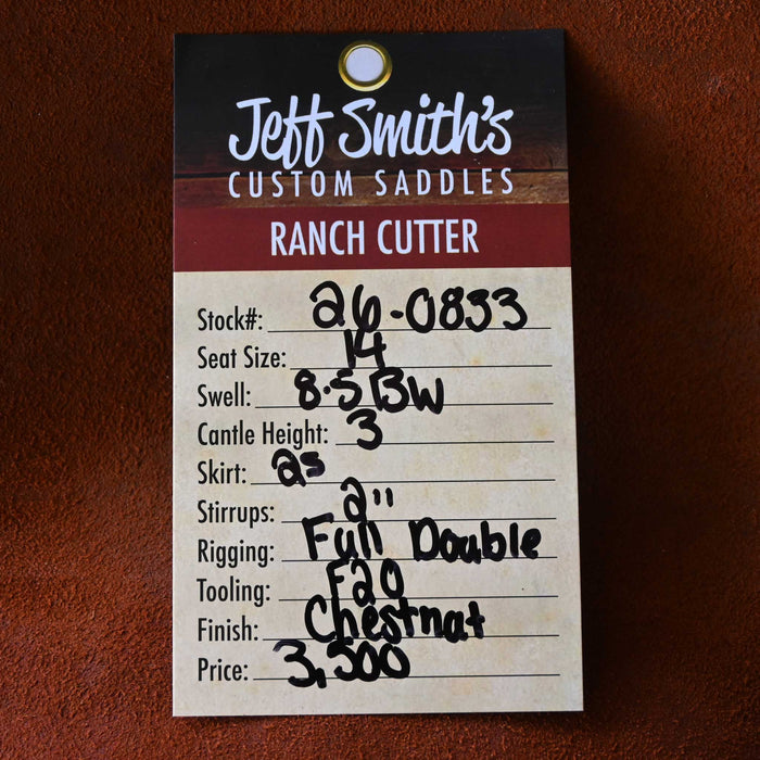 14" JEFF SMITH BUSTER WELCH RANCH CUTTER SADDLE