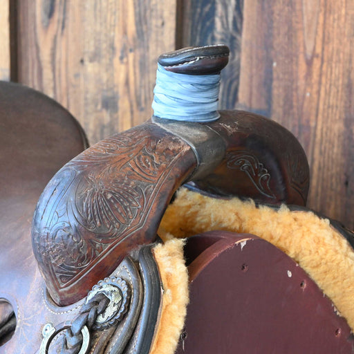 17" USED JEFF SMITH COW HORSE SADDLE Saddles - Used Jeff Smith