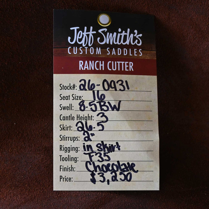 16" JEFF SMITH BUSTER WELCH RANCH CUTTER SADDLE