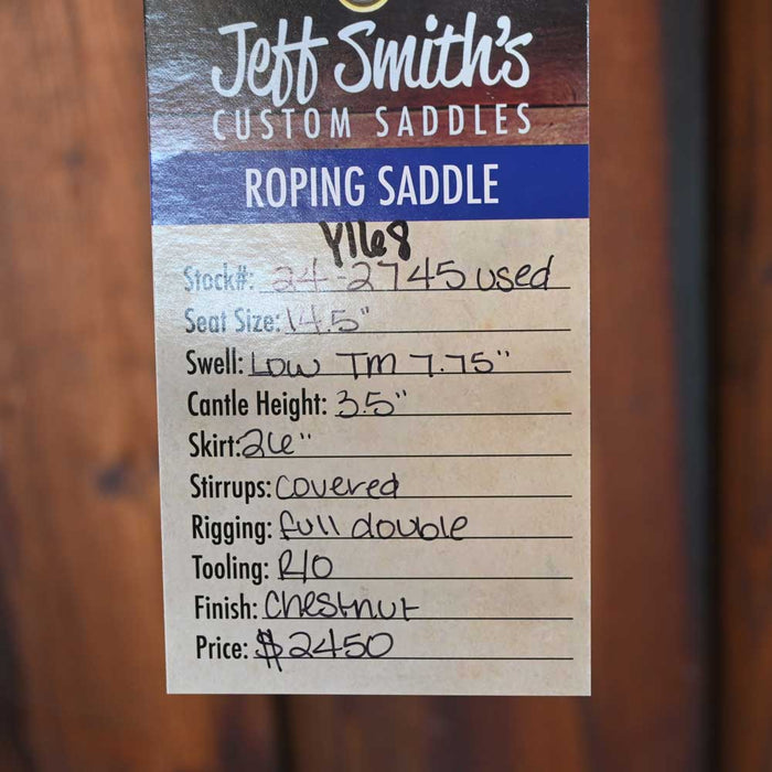 14.5" USED JEFF SMITH ROPING SADDLE Saddles - New Jeff Smith