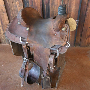 14.5' USED JEFF SMITH ROPING SADDLE Saddles Jeff Smith   