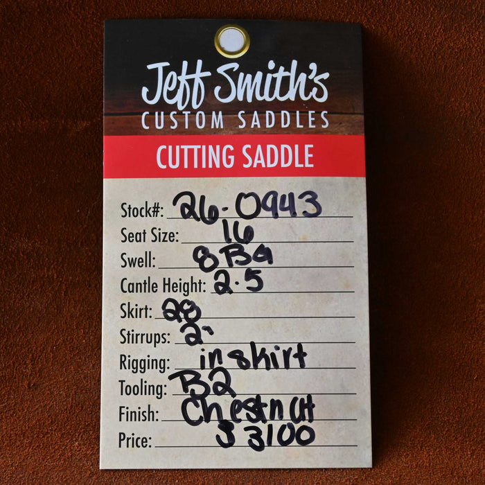 16" JEFF SMITH BEAU GALYEAN CUTTING SADDLE