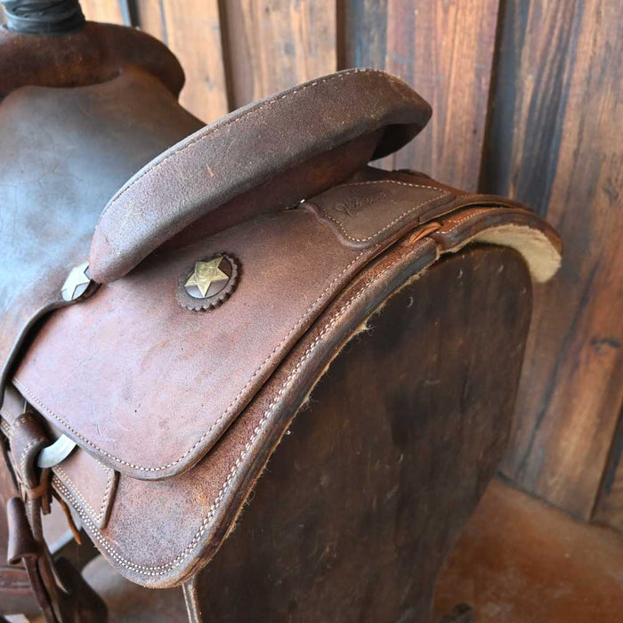14.5" USED JEFF SMITH ROPING SADDLE Saddles - New Jeff Smith