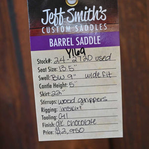 13.5" USED JEFF SMITH C3 BARREL SADDLE Saddles Jeff Smith   