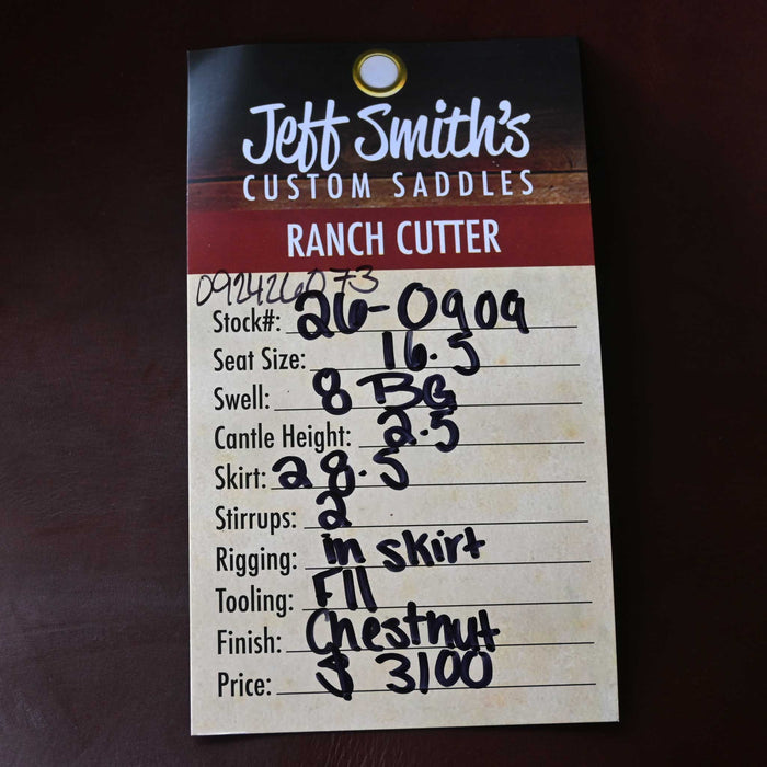 16.5" JEFF SMITH BEAU GALYEAN RANCH CUTTER SADDLE
