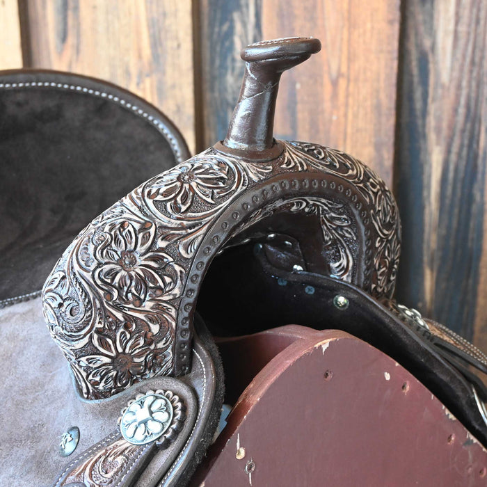 14.5" USED TOMAHAWK BARREL SADDLE Saddles - Used Tomahawk Saddlery
