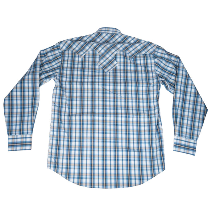 Stetson Men's Vintage Plaid Blue Snap Shirt MEN - Clothing - Shirts - Long Sleeve Stetson