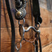 Vintage Studded Old Time Bridle Rig with a Silver Mounted Bit Collectibles MISC