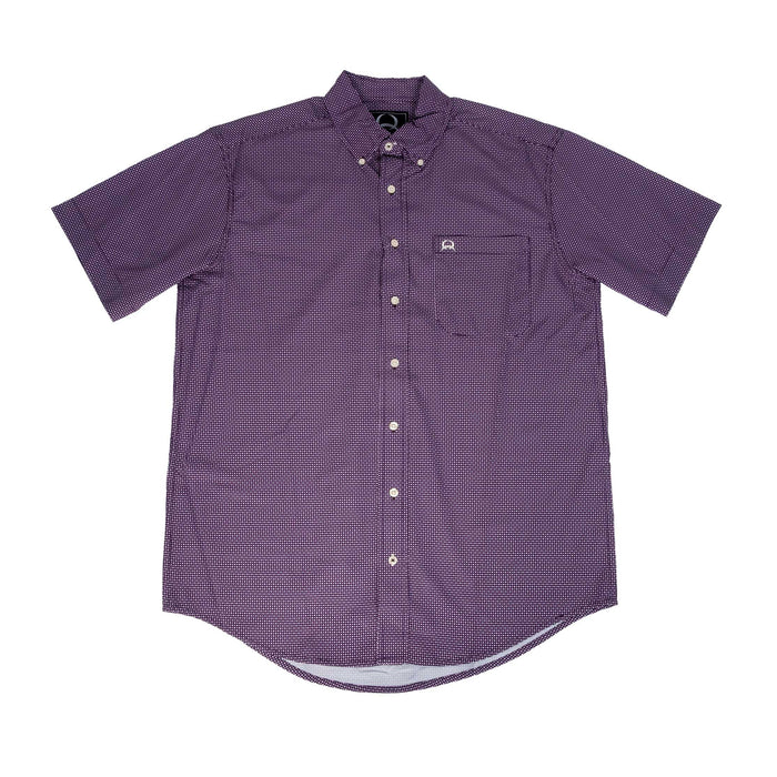 Cinch Men's Arenaflex Geo Purple Button Down Shirt MEN - Clothing - Shirts - Short Sleeve Cinch