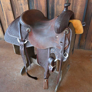 15.5" USED JEFF SMITH COW HORSE SADDLE Saddles Jeff Smith   