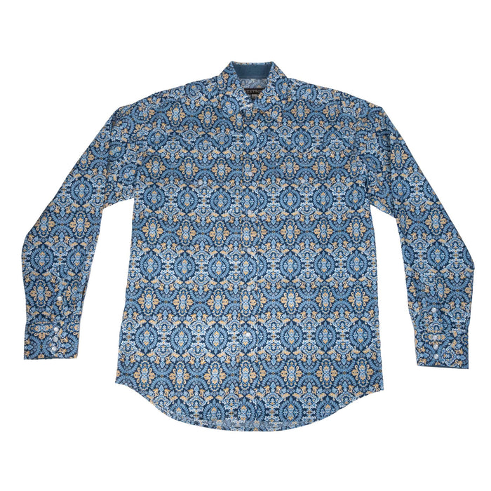 Stetson Men's Medallion Paisley Blue Snap Shirt MEN - Clothing - Shirts - Long Sleeve Stetson
