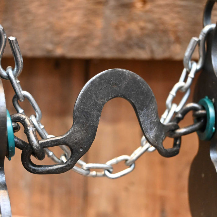 Paul Petska Washer Ported Chain Bit w/ Silver Floral Conchos