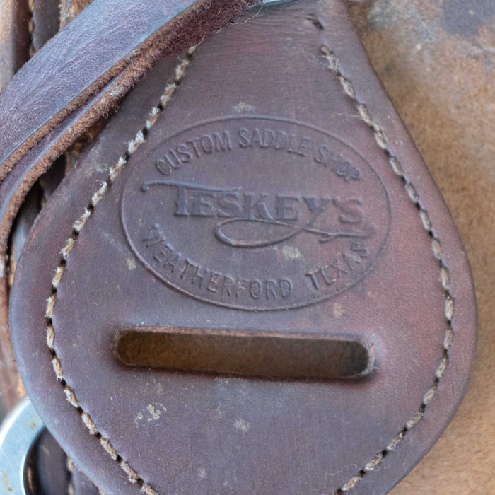 13" USED TESKEY'S JR RANCH ASSOCIATION SADDLE