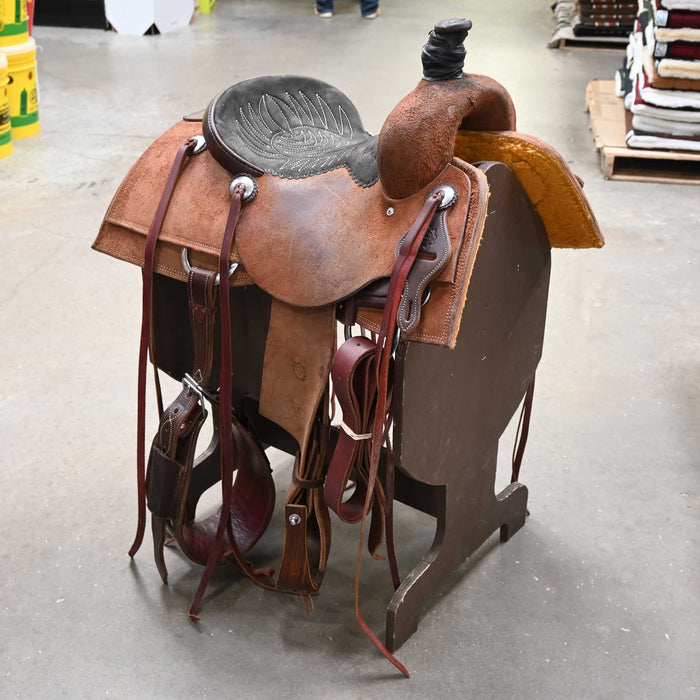13" USED SLATON DANIEL LOMELI RANCH CUTTER SADDLE