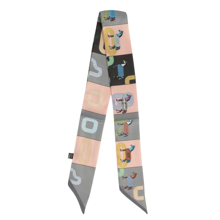 Geometric Horse Print Twilly Scarf WOMEN - Accessories - Scarves & Wraps Fashion City