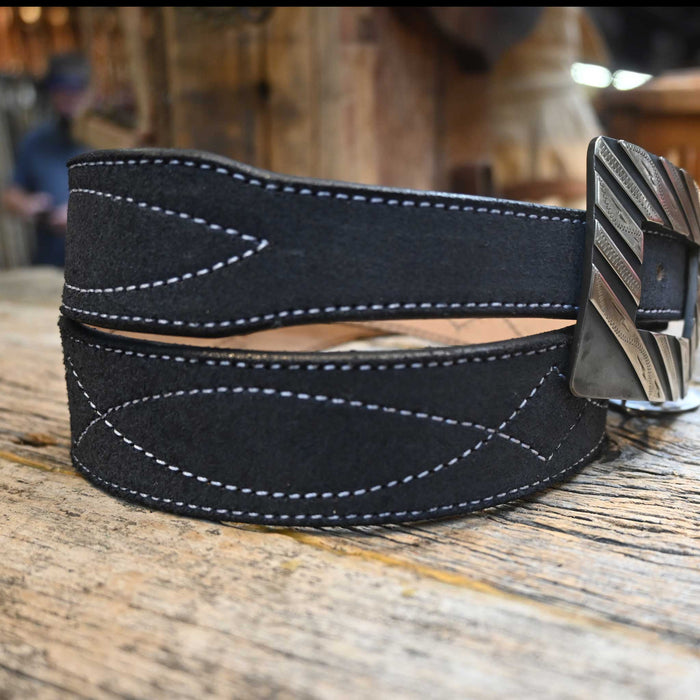 Custom Adam Lahey Charcoal Grey Belt