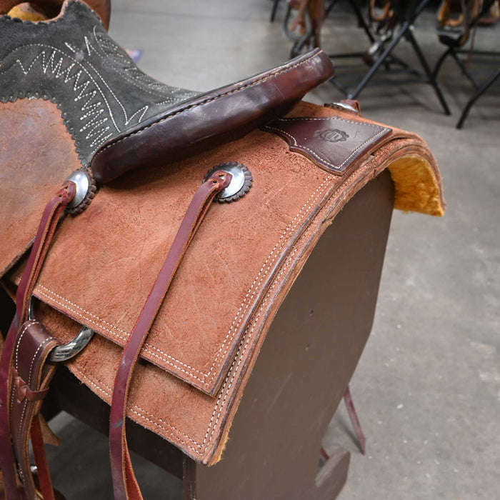 13" USED SLATON DANIEL LOMELI RANCH CUTTER SADDLE