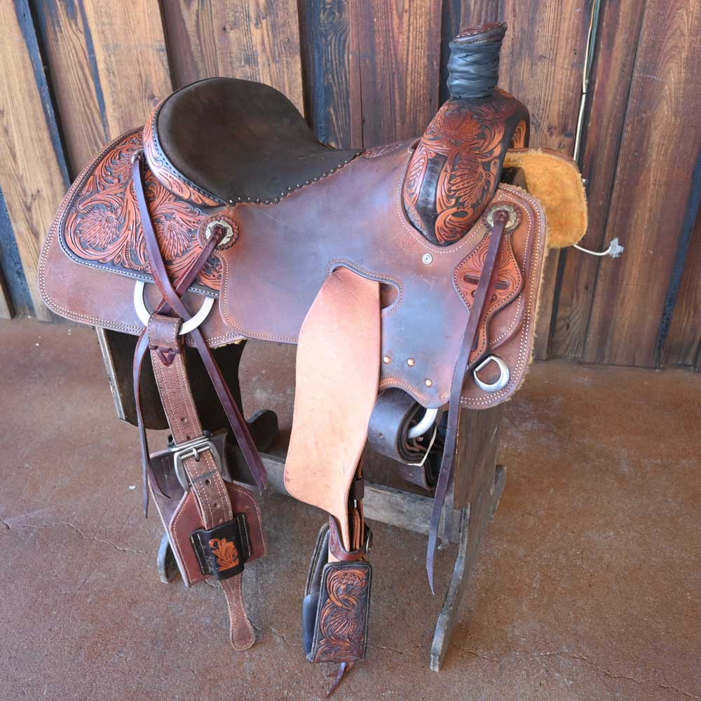 15" JEFF SMITH ROPING SADDLE Saddles Jeff Smith   