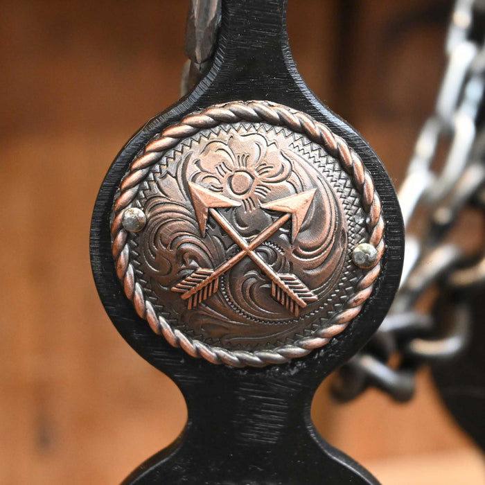 Paul Petska Chain Bit w/ Copper Arrow Conchos
