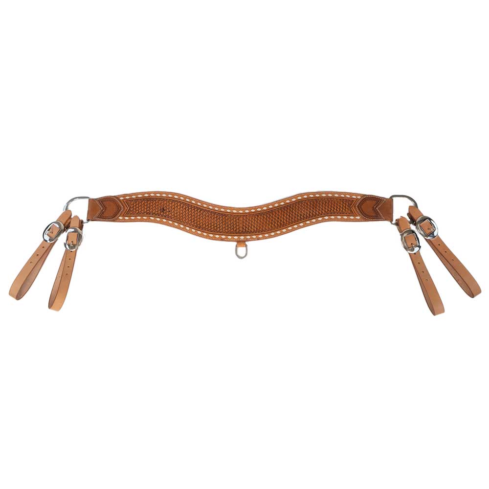 NEW Basketweave Tooled Tripping Collar with Buckstitch Sale Barn Teskey's   