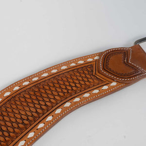 NEW Basketweave Tooled Tripping Collar with Buckstitch Sale Barn Teskey's   