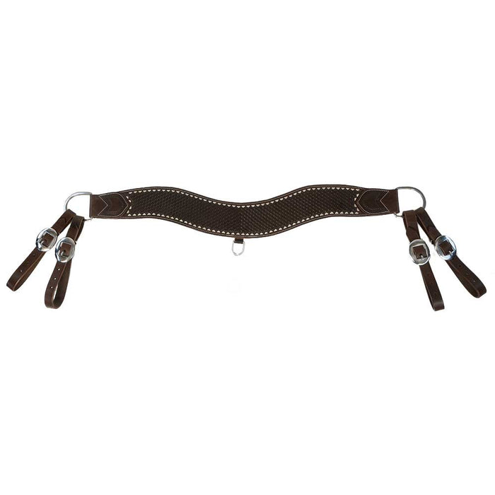 NEW Teskey's Basketweave Tooled Tripping Collar w/Buckstitch - Your Choice