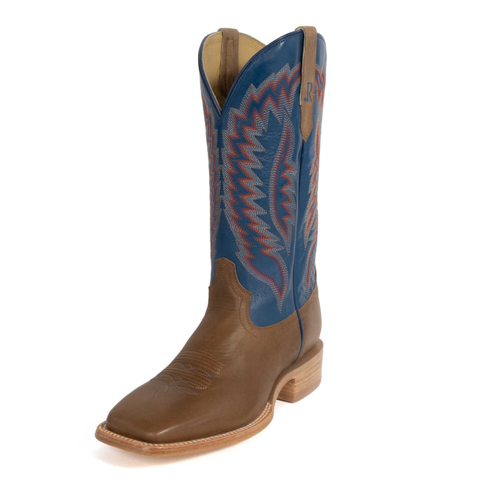 R. Watson Men's Square Toe Sand Cowhide Western Boot