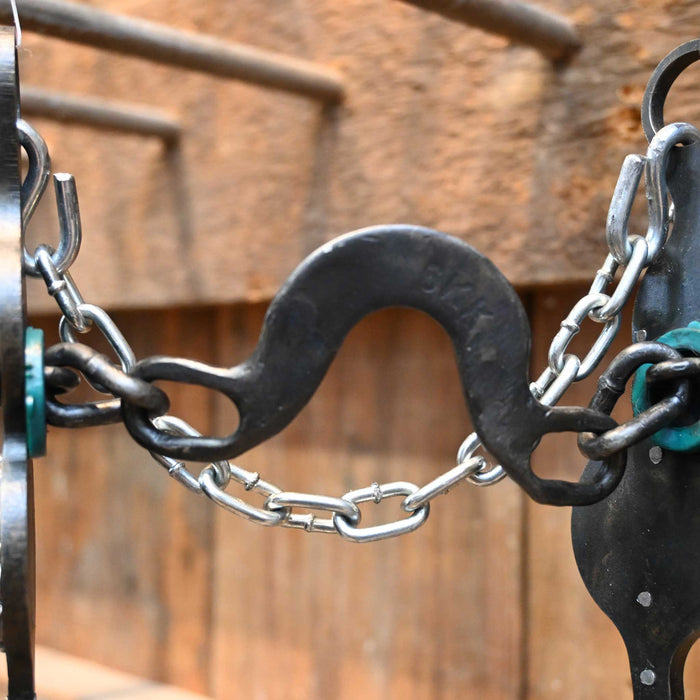 Paul Petska Washer Ported Chain Bit w/ Classic Silver Conchos