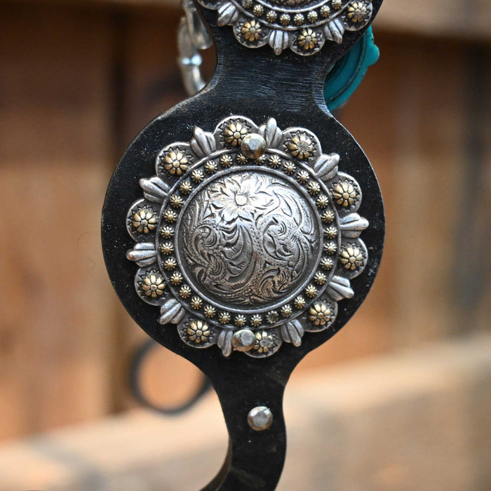 Paul Petska Washer Ported Chain Bit w/ Classic Silver Conchos