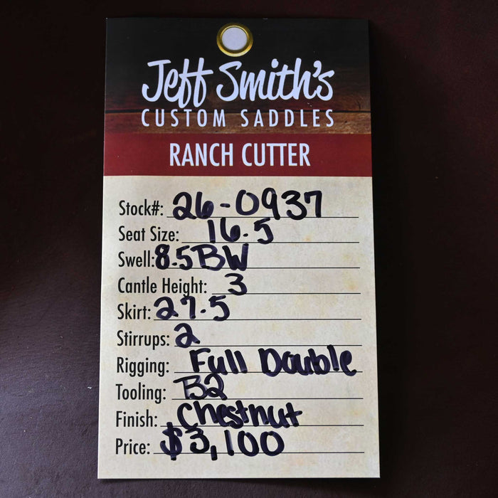 16.5" JEFF SMITH BUSTER WELCH RANCH CUTTER SADDLE