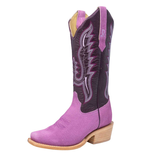 R. Watson Women's Square Toe Violet Boar Western Boot WOMEN - Footwear - Boots - Exotic Boots R Watson