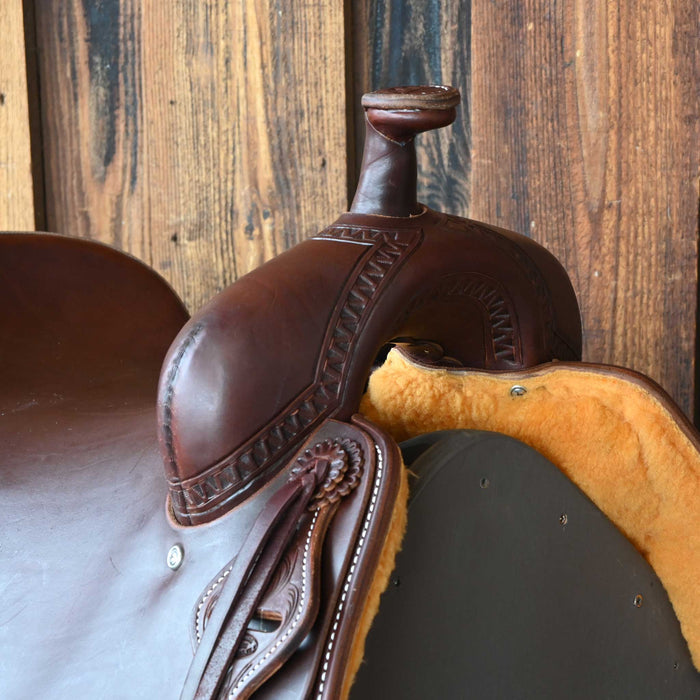 16.5" JEFF SMITH BUSTER WELCH RANCH CUTTER SADDLE