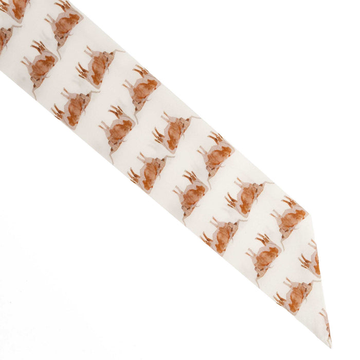 Silk Steer Frilly Scarf
