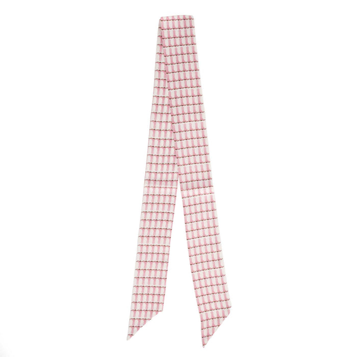 Silk Pink Boot Frilly Scarf